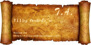 Tilly András névjegykártya